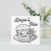 Burger en friet | Kleur mij (Staand voorkant)