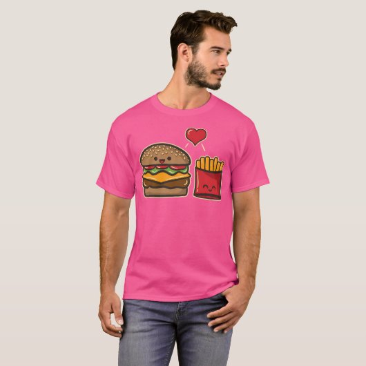 Burger en friet t-shirt (Voorkant volledig)