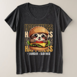 Burger en kleren maken me gelukkig grote maat t-shirt