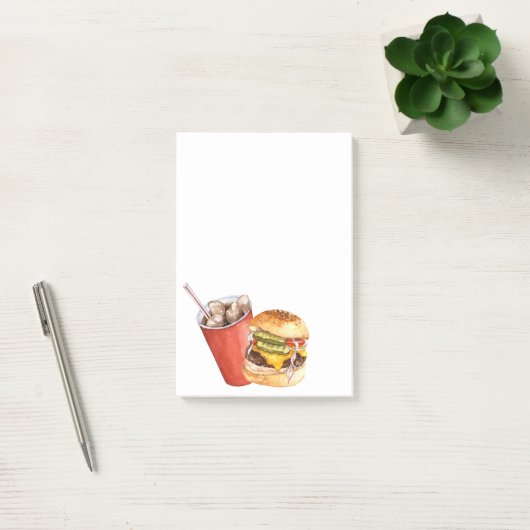 Burger en post-it® notes (Kantoor)