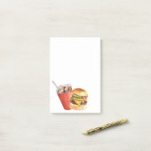 Burger en post-it® notes (Op bureau)