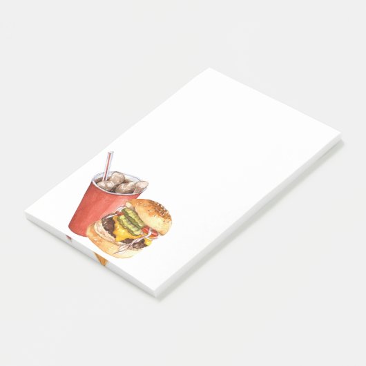 Burger en post-it® notes (Schuin)
