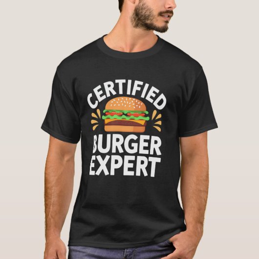 Burger Expert Grappig Cheeseburger Foodie Gift T-shirt (Voorkant)