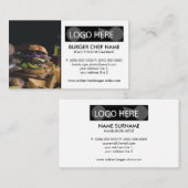 Burger Fast Food-foto Visitekaartje (Voorkant / Achterkant)