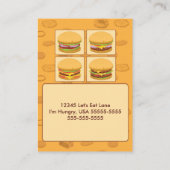 Burger Fast Food Mighty Visitekaartje (Achterkant)