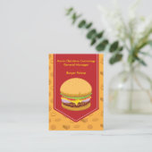 Burger Fast Food Mighty Visitekaartje (Staand voorkant)