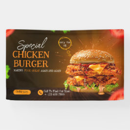 Burger fastfood barbecue Hamburger party schattig Spandoek