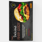 Burger fastfood menu barbecue Hamburger schattig Spandoek (Verticaal)