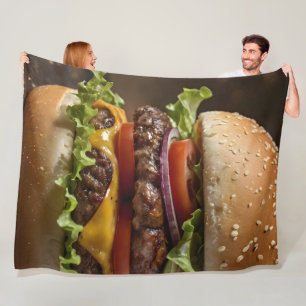 Burger Fleece Deken