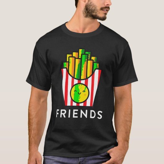 Burger Fries Beste Vriend T Shirten Matching BFF O T-shirt (Voorkant)