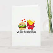 Burger Fries Love Combo Card Kaart (Voorkant)