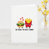 Burger Fries Love Combo Card Kaart (Gele Bloem)