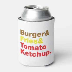 Burger & Fries & Tomato Ketchup. Blikjeskoeler