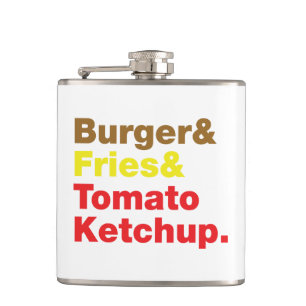 Burger & Fries & Tomato Ketchup. Heupfles