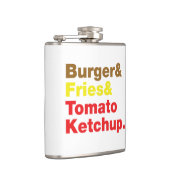 Burger & Fries & Tomato Ketchup. Heupfles (Rechts)