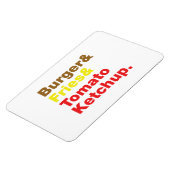 Burger & Fries & Tomato Ketchup. Magneet (Linkerzijde)