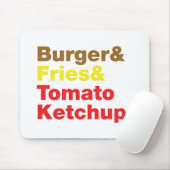 Burger & Fries & Tomato Ketchup. Muismat (Met muis)