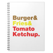 Burger & Fries & Tomato Ketchup. Notitieboek (Voorkant)