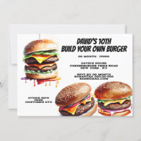 Burger frietjes bouw je eigen fastfoodfeestje