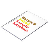 Burger & Frites & Tomatenketchup. Notitieboek (Linkerzijde)