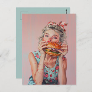 Burger Girl Briefkaart