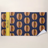 Burger Graphic - Leuke Cheeseburger met Jouw naam Strandlaken (Voorkant)