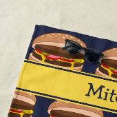 Burger Graphic - Leuke Cheeseburger met Jouw naam Strandlaken (In situ)