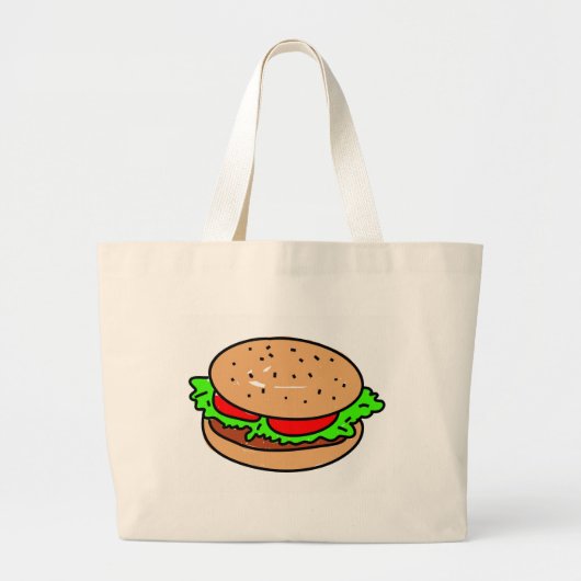 burger grote tote bag (Voorkant)
