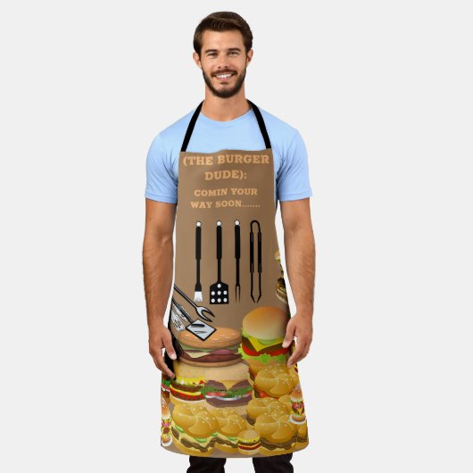 Burger Guy Apron Schort (Gedragen)