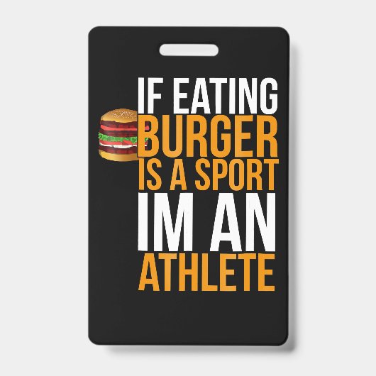 Burger Hamburger BBQ Humor Funny Pun Gift Idea Badge (Voorzijde)