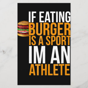 Burger Hamburger BBQ Humor Funny Pun Gift Idea Briefpapier