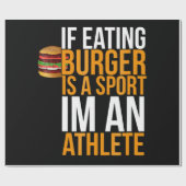 Burger Hamburger BBQ Humor Funny Pun Gift Idea Cadeaupapier (Vlak)