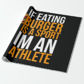Burger Hamburger BBQ Humor Funny Pun Gift Idea Cadeaupapier (Uitgerold)