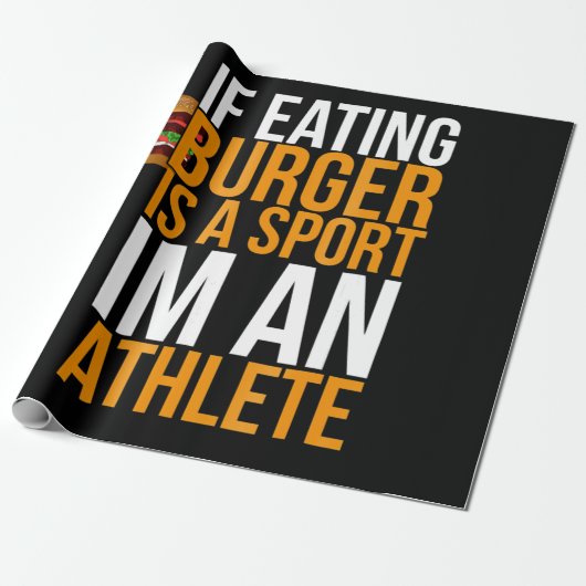 Burger Hamburger BBQ Humor Funny Pun Gift Idea Cadeaupapier (Uitgerold)