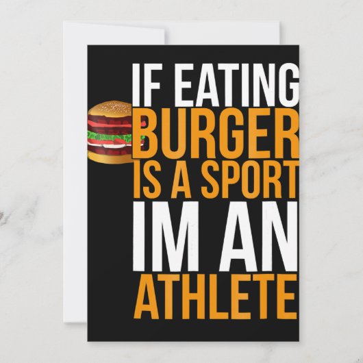 Burger Hamburger BBQ Humor Funny Pun Gift Idea Feestdagenkaart (Voorkant)