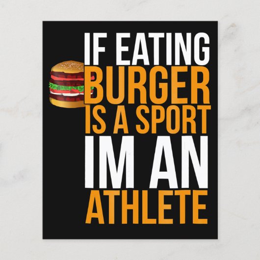 Burger Hamburger BBQ Humor Funny Pun Gift Idea Flyer (Voorkant)