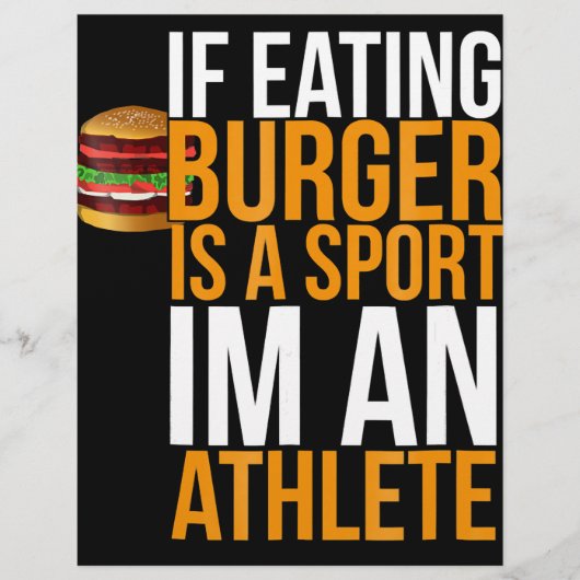 Burger Hamburger BBQ Humor Funny Pun Gift Idea Flyer (Voorkant)