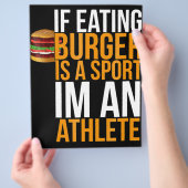 Burger Hamburger BBQ Humor Funny Pun Gift Idea Flyer (Hand)