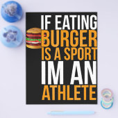 Burger Hamburger BBQ Humor Funny Pun Gift Idea Flyer (Enkel)