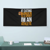 Burger Hamburger BBQ Humor Funny Pun Gift Idea Spandoek (Beurs)