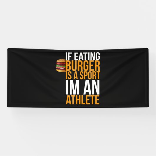Burger Hamburger BBQ Humor Funny Pun Gift Idea Spandoek (Horizontaal)