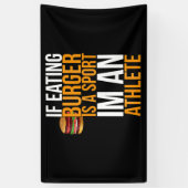 Burger Hamburger BBQ Humor Funny Pun Gift Idea Spandoek (Verticaal)