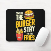 Burger hamburger bbq vlees - cheeseburger muismat (Met muis)