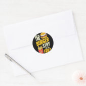 Burger hamburger bbq-vlees - cheeseburger ronde sticker (Envelop)