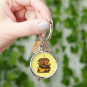 Burger Hamburger Burger Liefde Illustratie Sleutelhanger (Hand)