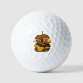 Burger Hamburger Burger Love Illustration Golfballen