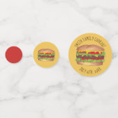 Burger Hamburger Cheeseburger Picnic Cookout Party Confetti (Achterkanten)