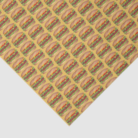 Burger Hamburger Cheeseburger Picnic Cookout Party Tissuepapier (Detail)