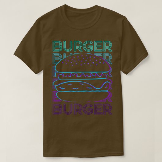 Burger Hamburger Cheeseburger Retro Gift T-shirt (Design voorkant)