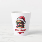 Burger Hamburger Christmas Pet Xmas Latte Mok (Voorkant)